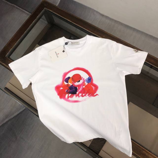 Moncler latest couple short-sleeved T-shirt ~ Brand new element pattern printing
