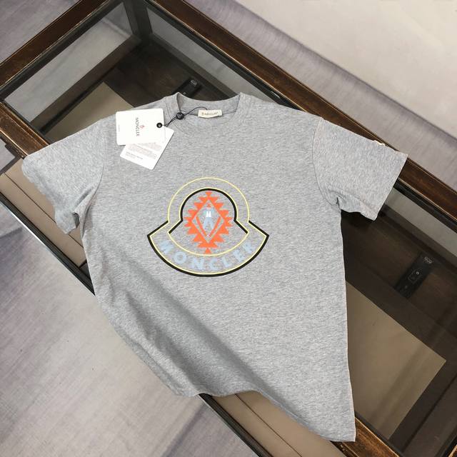 Moncler 2025 latest couple style brand logo printed pattern round neck short sle