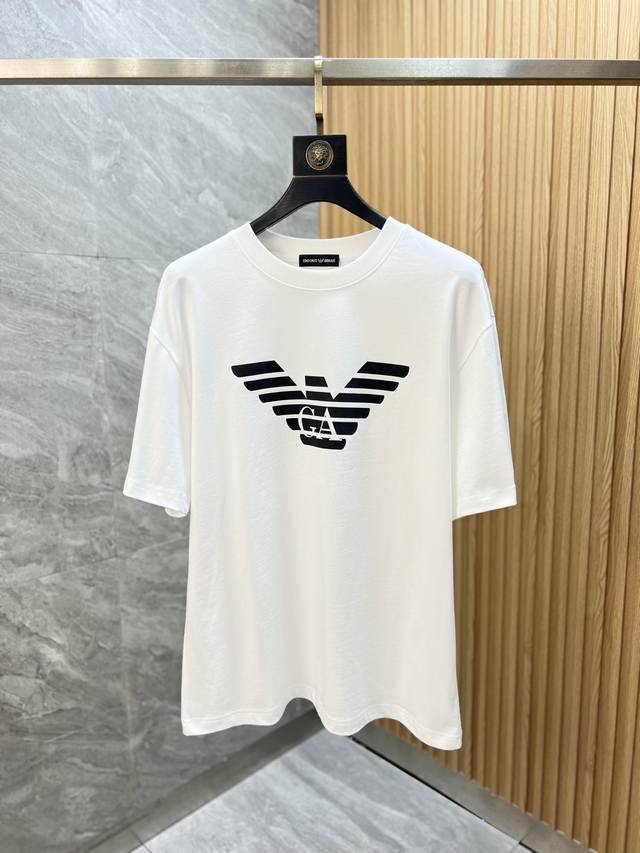 Armani 2025 Spring and Summer New Arrivals New Three Standards Round Neck Short