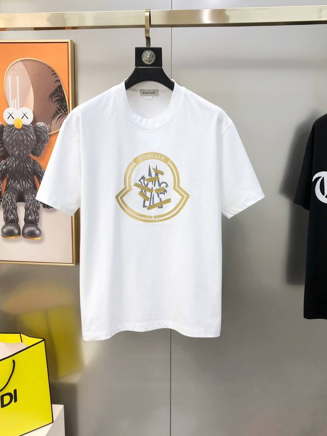 M*Ncler Moncler 2025 spring and summer new original men's round neck short-sleev