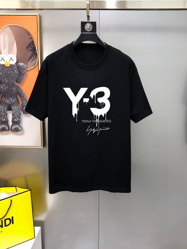 Y3 Yohji Yamamoto's 2025 spring and summer new original men's round neck short-s