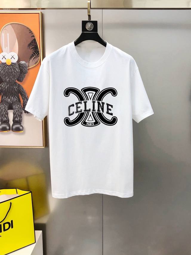C*Line Celine 2025 spring and summer new original men's round neck short-sleeved