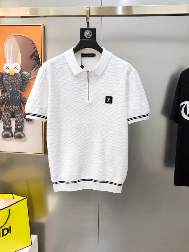 Lv Louis Vuitton 2025 Spring and Summer new men's original lapel short-sleeved k