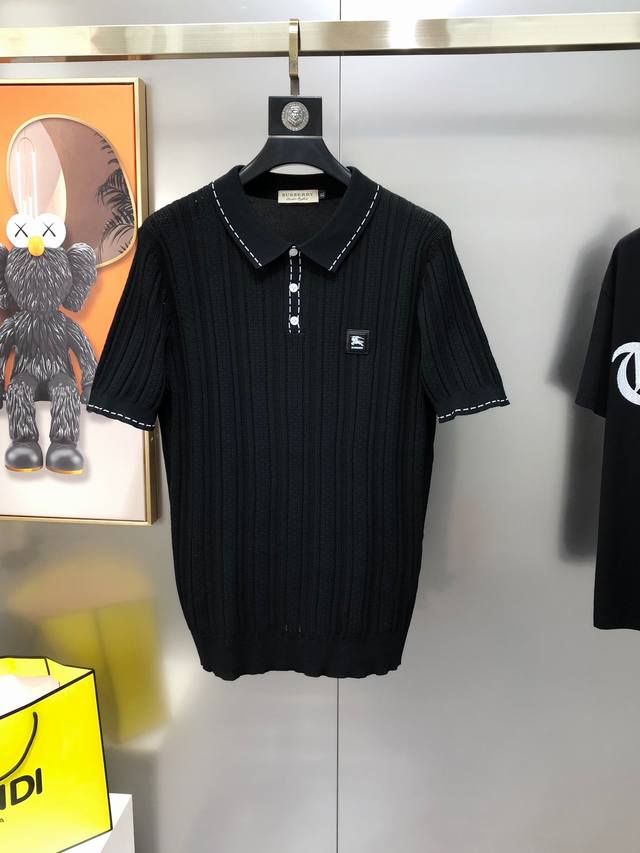 Burbe** Burberry 2025 spring and summer new men's original lapel short-sleeved k