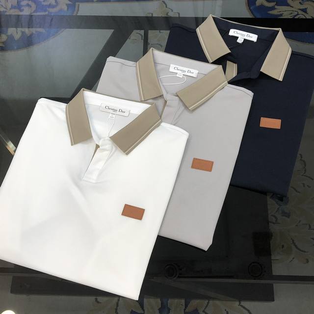 D*Or Dior 2025 Spring and Summer new original men's lapel Polo shirt short-sleev