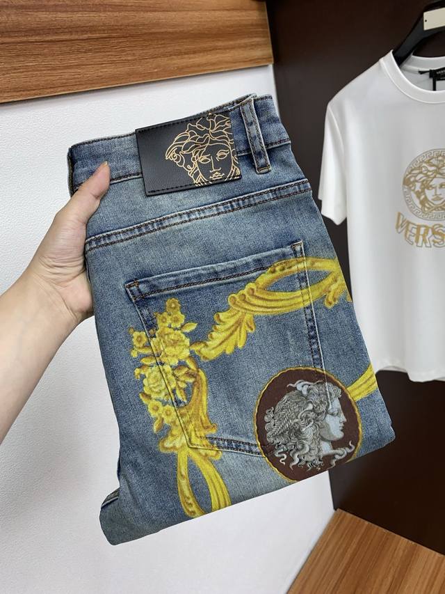 Versace 2025Ss early spring new original men's washed direct injection washed cu