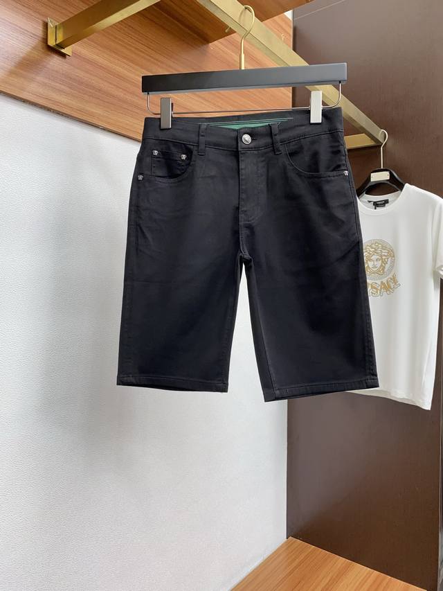Versace 2025Ss early spring new original men's washed denim shorts pure blood G