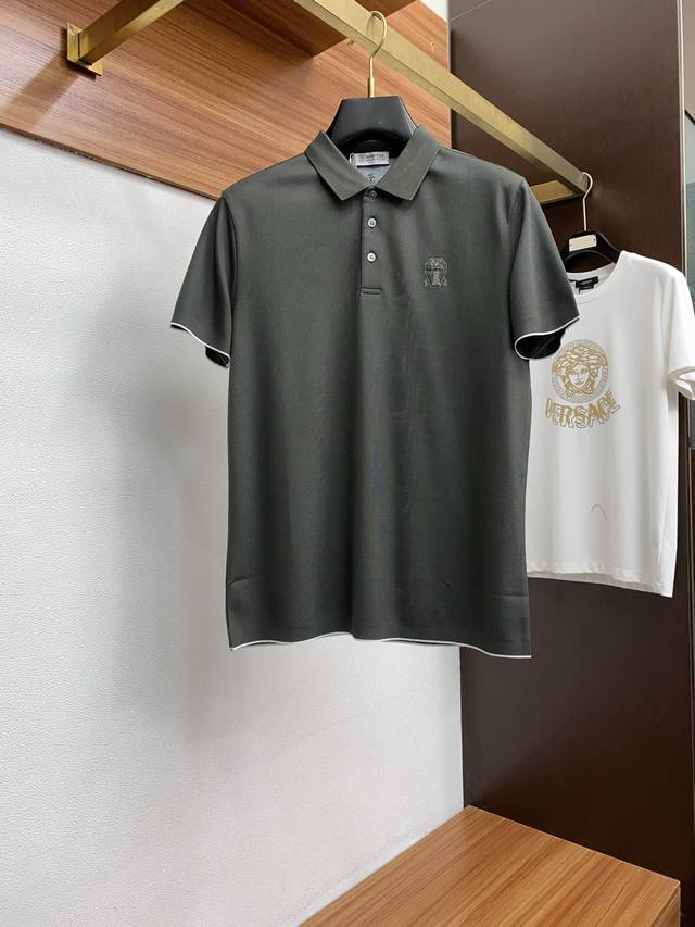 Bc 2025 new men's lapel Polo shirt short sleeve is presented with imported fabri