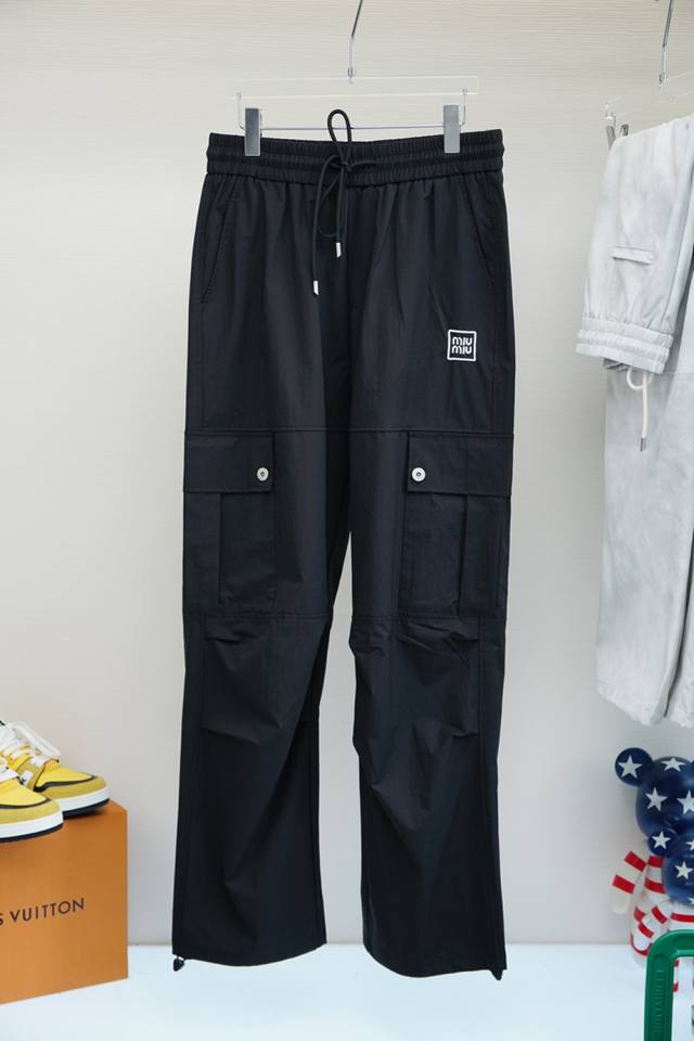 Miu Miu 2025 Early Spring Men's Pants, Men's Casual Pants Fine cotton and spande