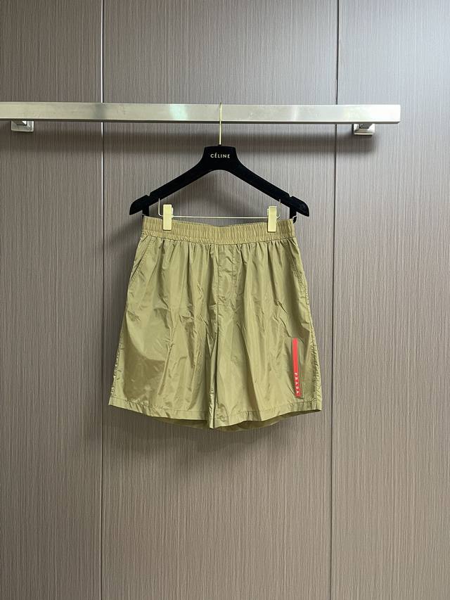 Prada 2025Sd new spring and summer men's quick-drying shorts, the most casual fa