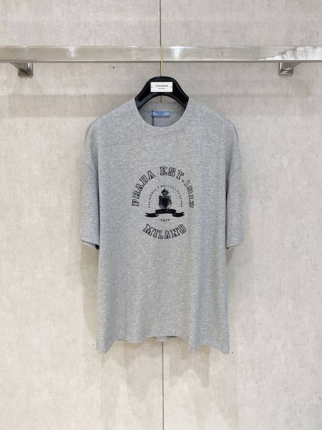 Prada 2025 Spring and Summer New Release Counter Latest Short-sleeved Round Neck