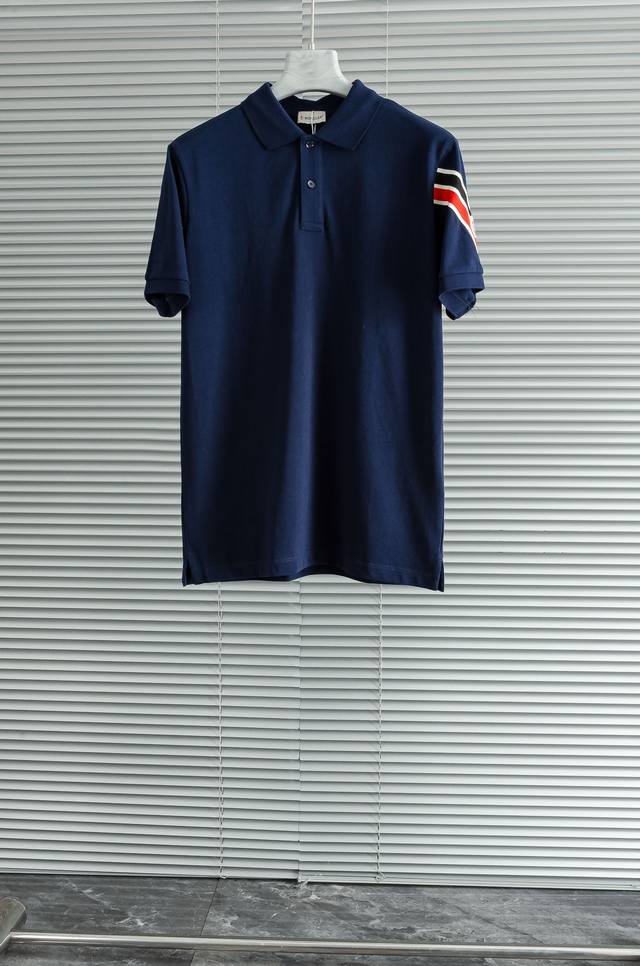 New# Original French and Mongolian boutique ~ Men's pique cotton lapel Polo shir