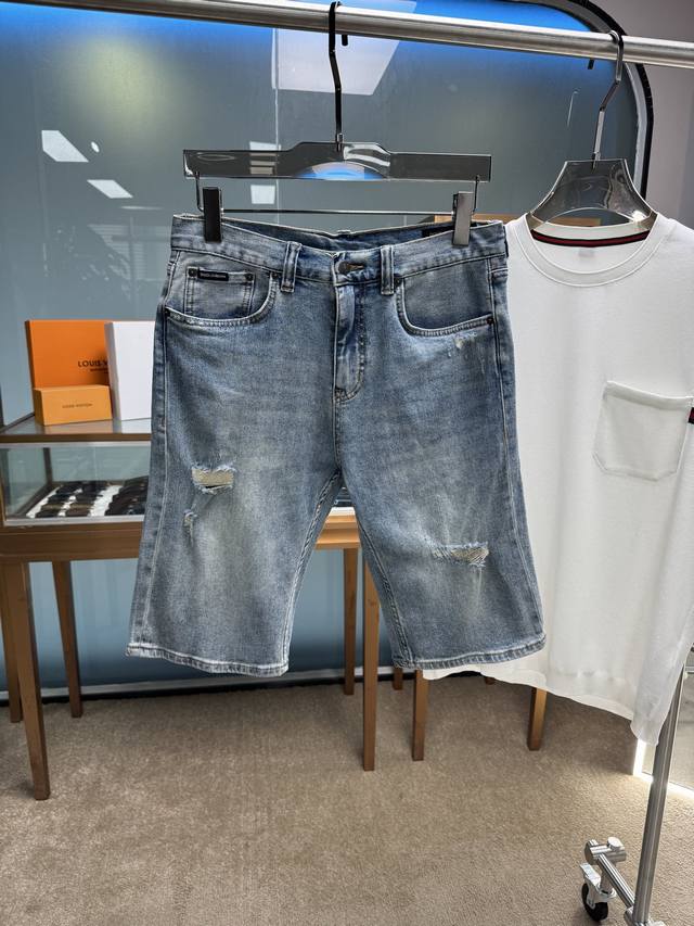 Dolce & Gabbana & Spring and Summer Counter Retro Color Denim Shorts Hot Sale Of