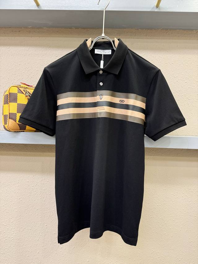 Ferrag *Mo 2025 official spring and summer new men's lapel short-sleeved Polo sh