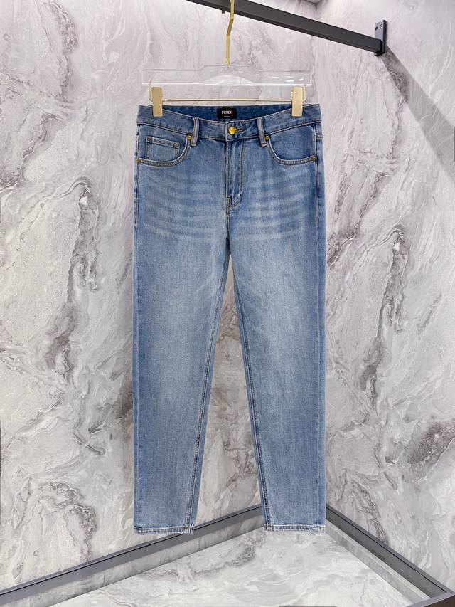 Fendi 2025 summer new men's casual jeans, top quality! Channel order, official w