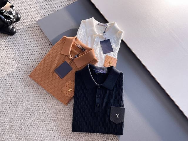 Louis Vuitton 2025 new short-sleeved Polo, handsome and fashionable, top-positio