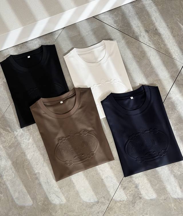 Prad*A 2025 spring and summer new men's and women's short-sleeved T-shirts, the