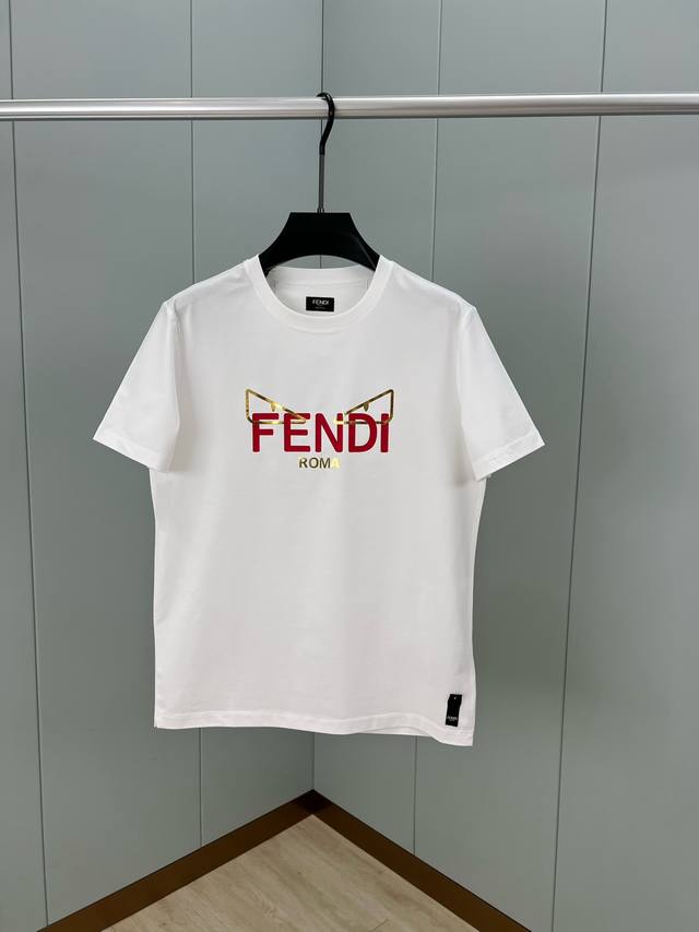 Fendi 25 Spring/Summer limited edition monster print + gold foil logo short-slee