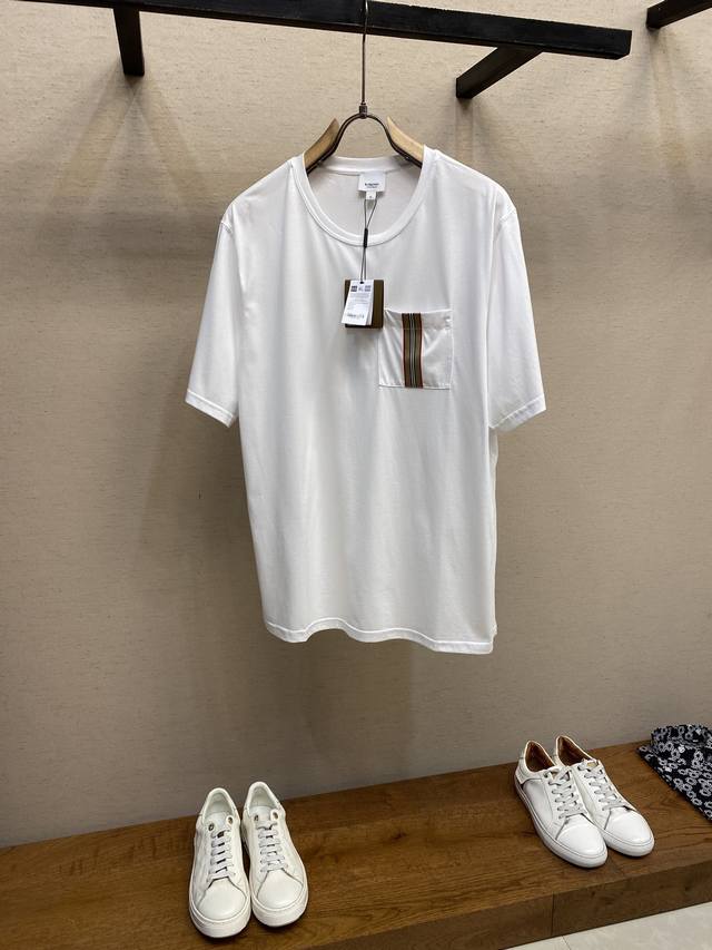 Bbr, mercerized cotton short-sleeved T-shirt Fabric selection: To ensure the fin