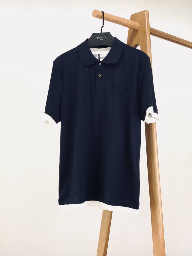 Prada 2025Ss Spring and Summer New Product The new fake two-piece Polo series in