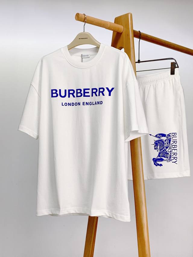 Burberry 2025Ss spring and summer new product logo print suit, made of imported
