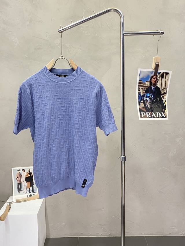 Fendi exclusive new original men's casual short-sleeved high-end custom high ver