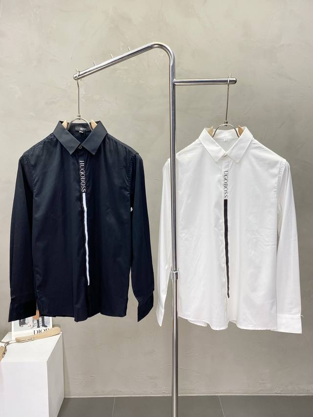 Hugobos exclusive new men's casual long-sleeved shirts High-end customization Hi