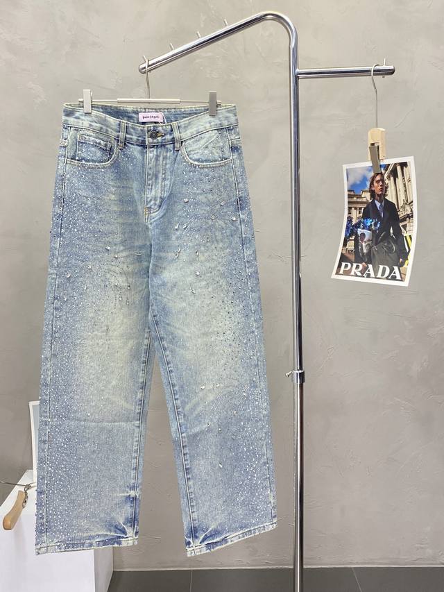 Palm Angels exclusive new high-end version of wide-leg denim pants! Custom-made