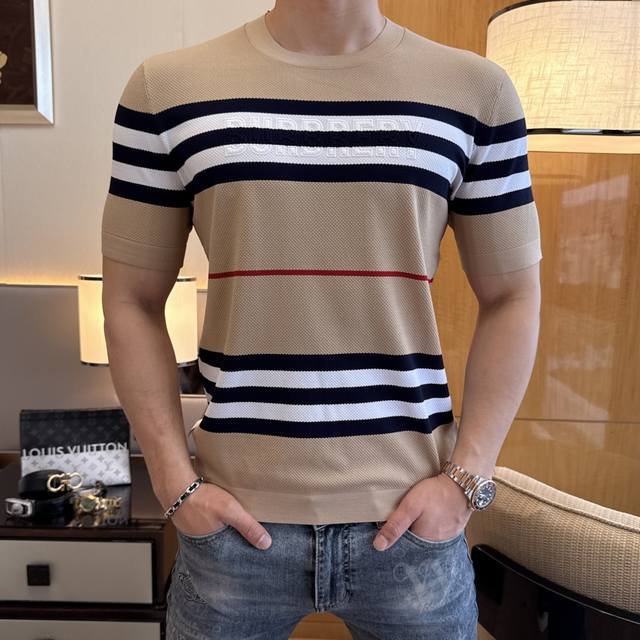 Burberry 2025Ss Spring and Summer latest hot-selling boutique short-sleeved T-sh