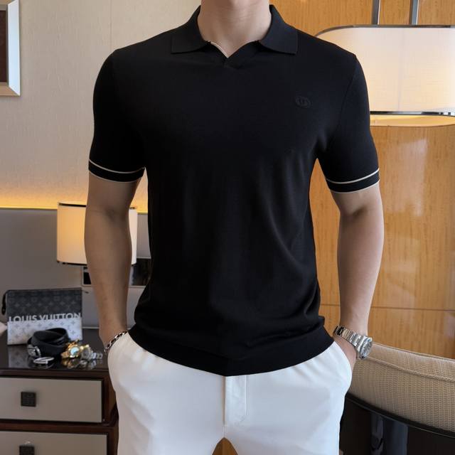 Lulu 2025Ss Spring and Summer New Polo Neck Knitted Short Sleeve Series. Selecte