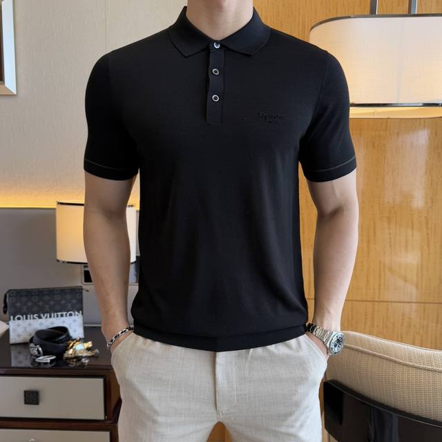 Genia 2025Ss Spring and Summer New Polo Neck Short Sleeve Series. Selected high-