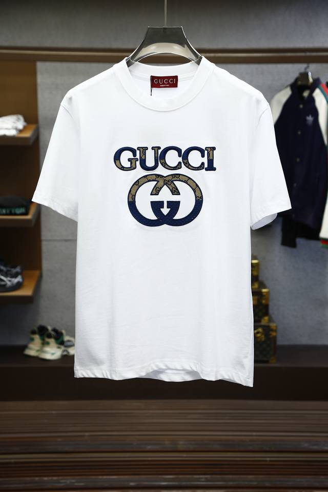 Gucci Gucci 25Ss latest spring and summer joint model knitted cotton round neck