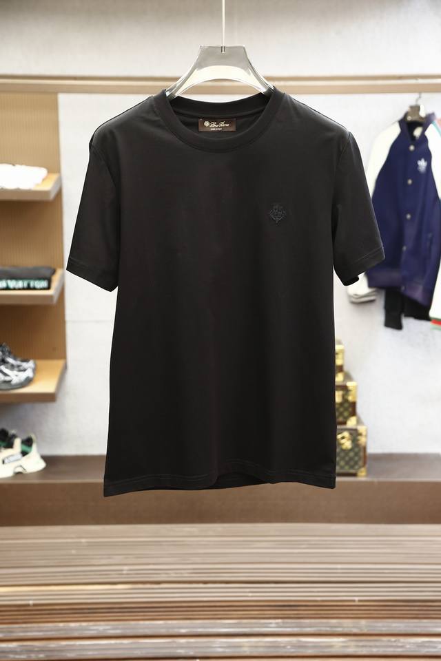 Lp New Lp round neck T-shirt. Loro*Piana2025S new spring and summer product! Exc