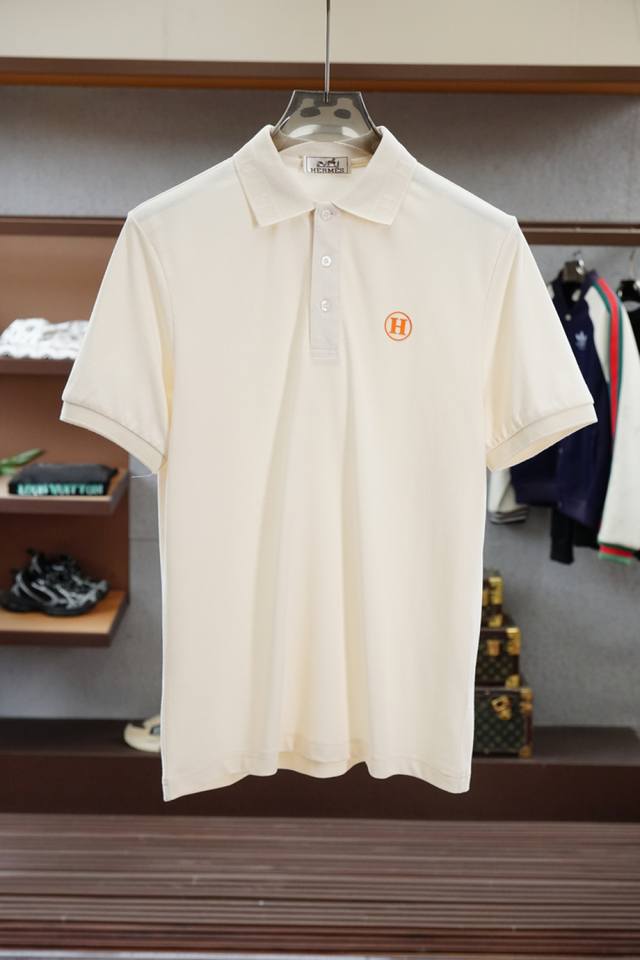 Hermes Hermes 2025 spring and summer new men's short-sleeved T-shirt, a fashiona