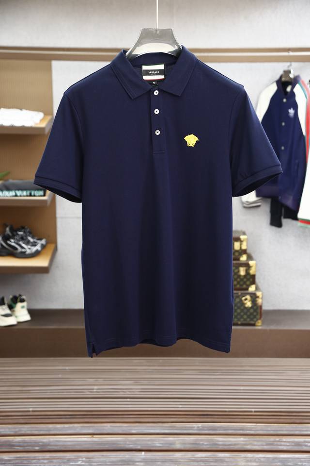 2025Ss series new product Versace's latest and top-level Polo shirt is made of m