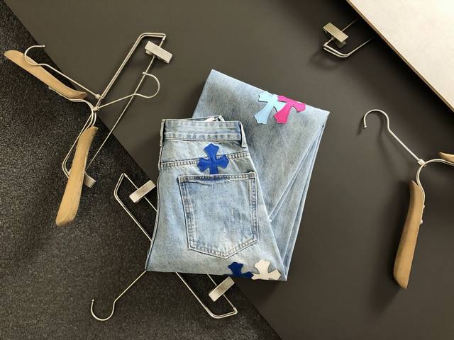 Ch*loose fit Xs-L 25 Spring and summer top-grade washed color cross-label jeans,