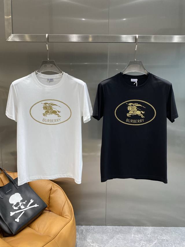 Burberry Burberry black T-shirt, a classic luxury choice for summer, calm and el