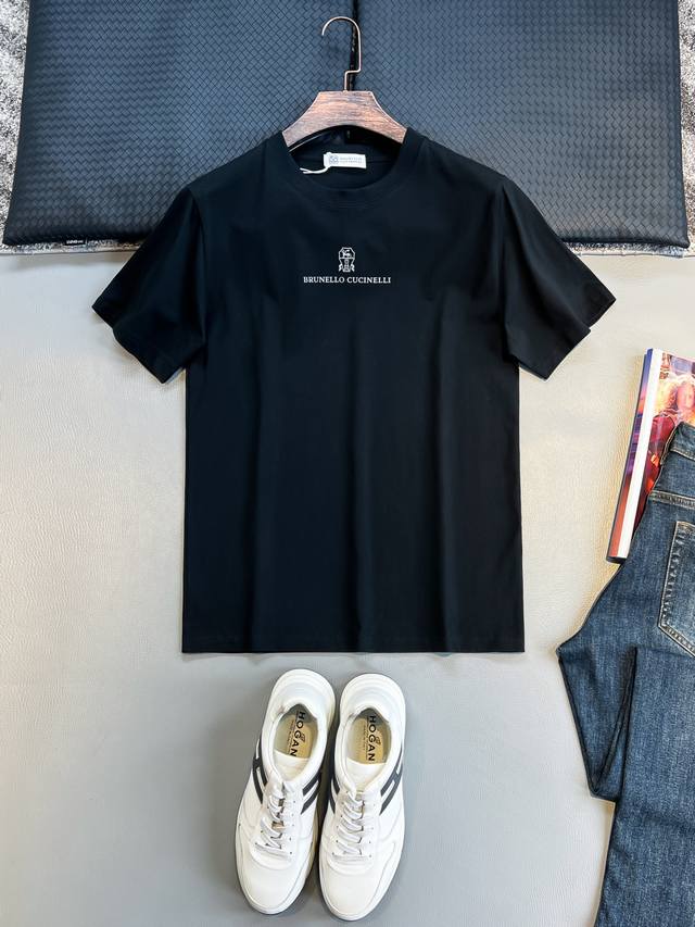 Bc25Ss Spring and Summer new plain knitted cotton round neck short Tee, the same