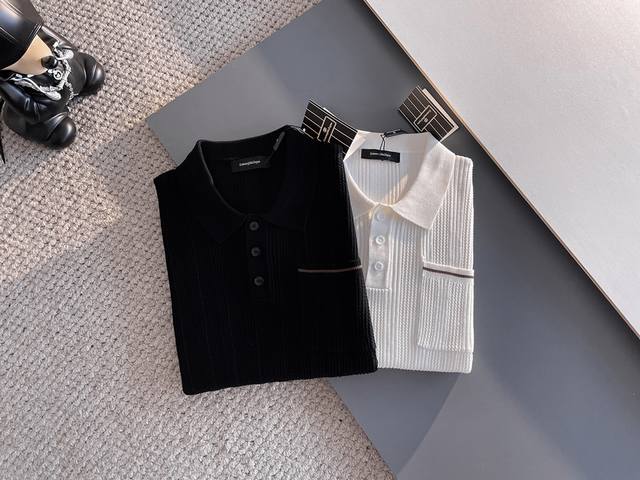 Zegna 2025 new short-sleeved Polo, handsome and fashionable, top-positioned top-