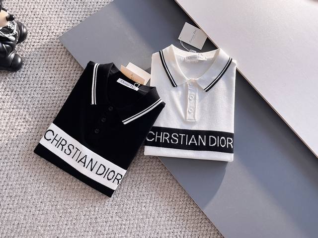 Dior 2025 new short-sleeved Polo, handsome and fashionable, top-positioned top-w