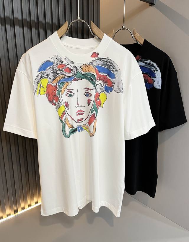 Versa*E Van*Zhe 2025 Spring and Summer new unisex couple short-sleeved T-shirts,