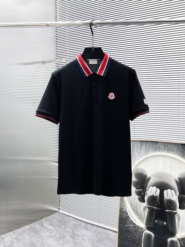 Moncler 2025Ss new summer lapel short-sleeved T-shirt Polo shirt, high-end versi