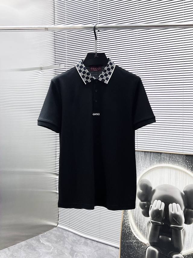 Gucci 2025Ss summer new lapel short-sleeved T-shirt Polo shirt, high-end version