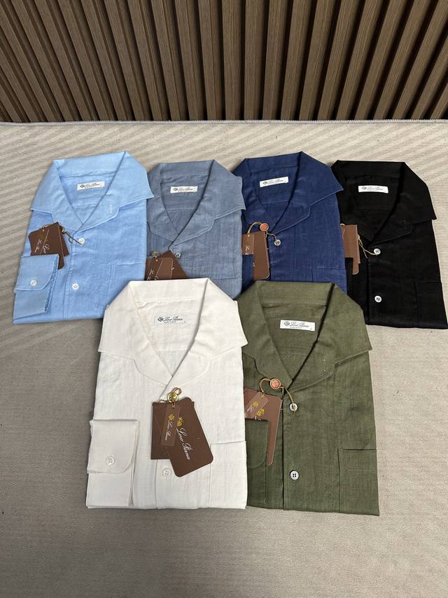 Linen Series Lp's 2025 new style, white linen long-sleeved shirt, comfortable, s