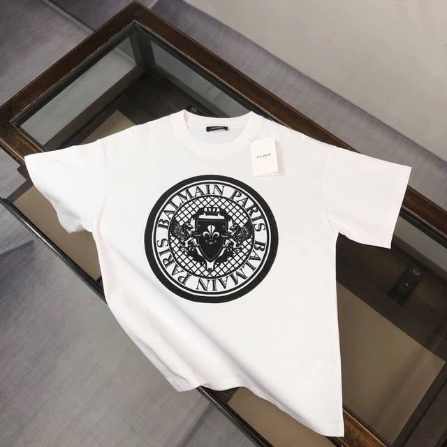 Cbalmain Balmain 25Ss counter same round neck short sleeve T-shirt ~ chest patte