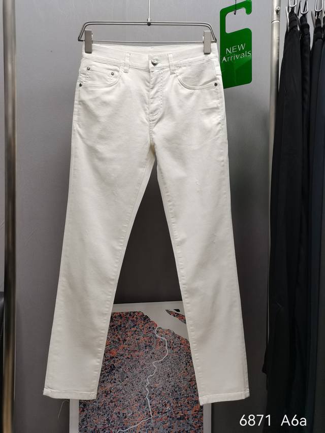 Spring and summer new Lw white cow, comfortable and slightly elastic fabric, sim