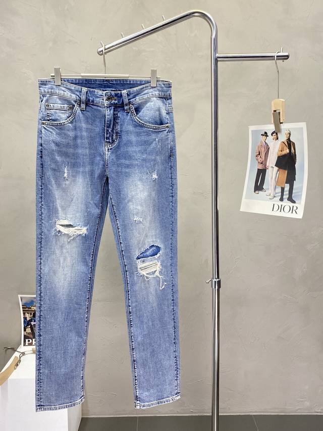 Balenciga exclusive new high-end version of casual jeans! Custom-made fabrics ar