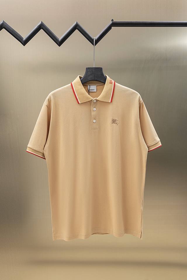 Bbr Barboli 25Ss new collar jacquard logo warhorse embroidery Polo 230g double y