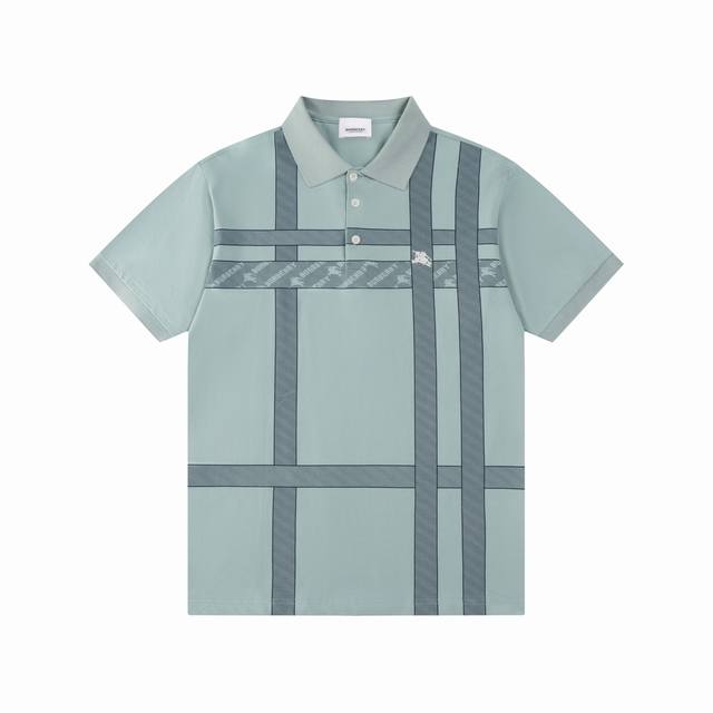 Bbr Barboli 25Ss new Big Bus Baolige print + warhorse embroidery Polo 230g doubl