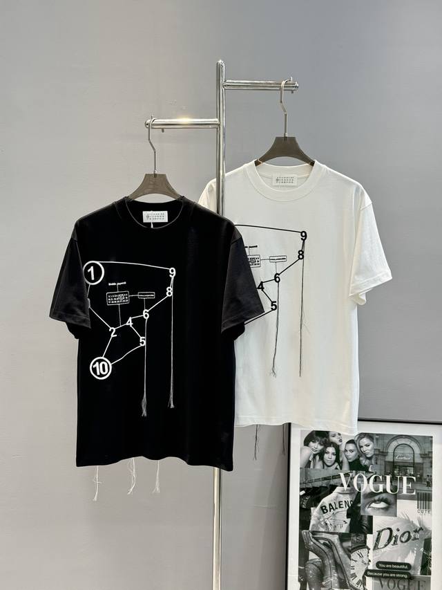 Mm6 Margiela 25S new trendy brand T-shirt. Unisex! Round neck short-sleeved T-sh